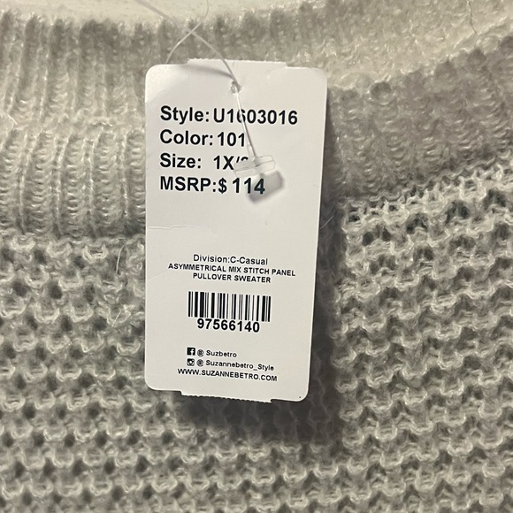 NWT Weekend by Suzanne Betro Oversized Chunky Sweater Size 1X/2X - Picture 4 of 8